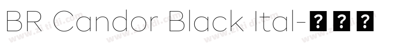 BR Candor Black Ital字体转换